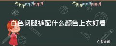 白色阔腿裤配什么颜色上衣好看图片 白色阔腿裤配什么颜色上衣好看