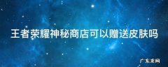 王者荣耀神秘商店可以赠送皮肤吗知乎 王者荣耀神秘商店可以赠送皮肤吗