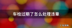 车辆年检过期怎么办 车检过期了怎么处理违章