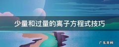 少量和过量的离子方程式技巧 少量和过量的离子方程式技巧视频