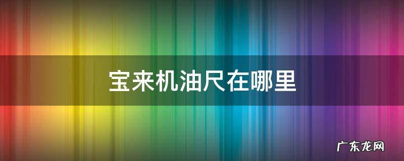 宝来机油尺在哪里 新宝来机油尺位置图片
