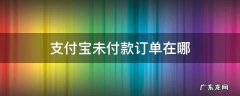 支付宝有未付款订单 支付宝未付款订单在哪