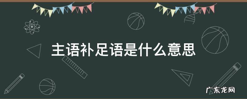 主语补足语是什么意思通俗点 主语补足语是什么意思