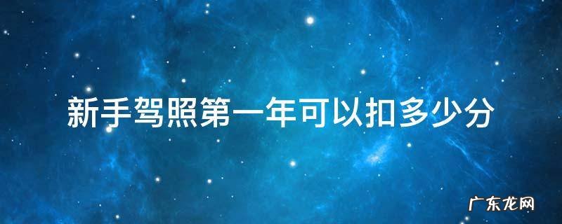 新手驾照第一年可以扣多少分飞斗2o 新手驾照第一年可以扣多少分