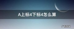 a上标3下标5等于多少 A上标4下标4怎么算