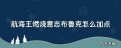 燃烧意志布鲁克最强加点 航海王燃烧意志布鲁克怎么加点