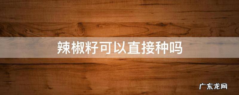 辣椒籽可以直接种吗 红辣椒籽可以直接种吗