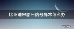 比亚迪宋胎压信号异常怎么办 比亚迪宋显示胎压信号异常