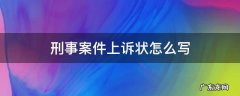 刑事案件上诉状怎么写 刑事上诉状上诉请求怎么写