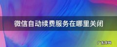 微信自动续费服务在哪里关闭 微信开通自动续费后在哪里关闭