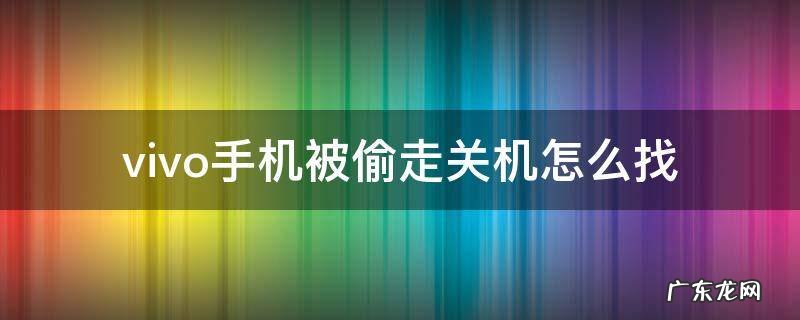 vivo手机被偷走了怎么办 vivo手机被偷走关机怎么找