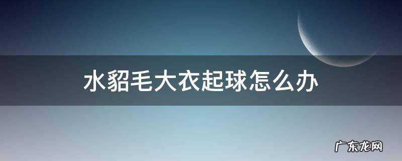 水貂毛毛衣起球怎么办 水貂毛大衣起球怎么办