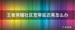 王者荣耀社区宽带延迟高怎么办 王者荣耀社区宽带延迟高怎么解决
