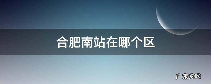 安徽合肥南站在哪个区 合肥南站在哪个区