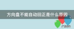 方向盘不能自动回正是什么原因 方向盘自动回正缓慢无力