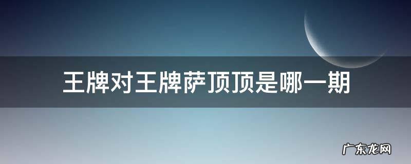 王牌对王牌萨顶顶是第几期 王牌对王牌萨顶顶是哪一期