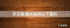 天花板漏水如何从下面补 天花板漏水可以从下面补吗