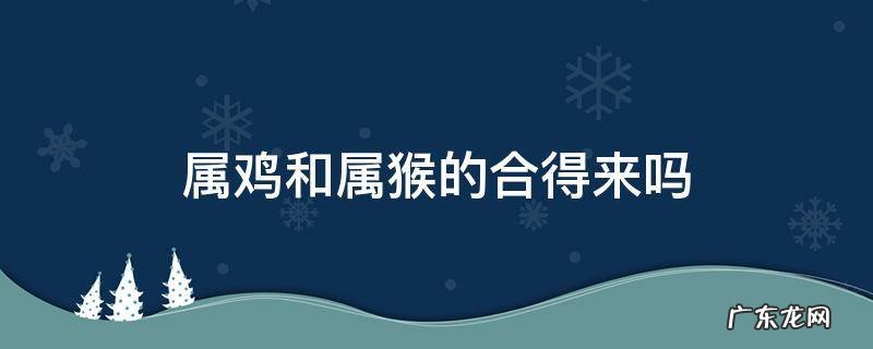 属鸡和属猴的合得来吗 属鸡跟属猴的合得来吗