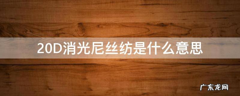 20d尼丝纺面料 20D消光尼丝纺是什么意思