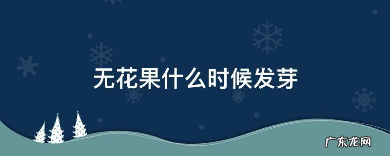 无花果什么时候发芽按阳历吗 无花果什么时候发芽