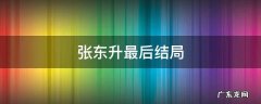 张东升最后结局 张东升的悲剧