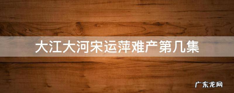 大江大河宋玉萍多少集怀孕 大江大河宋运萍难产第几集