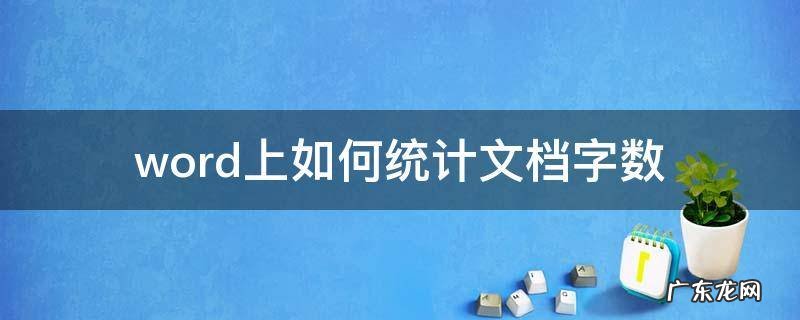 word文档怎么进行字数统计 word上如何统计文档字数