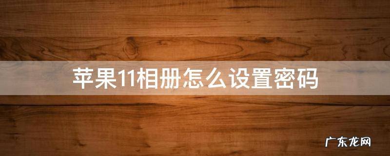 苹果11相册怎样设置密码 苹果11相册怎么设置密码
