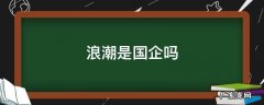 浪潮是国企吗 浪潮是国企吗好进吗