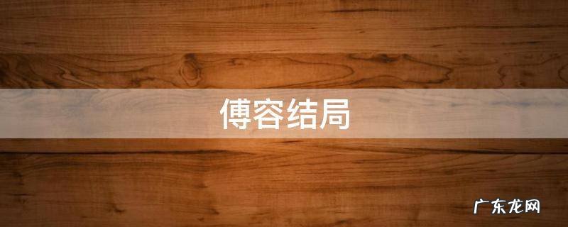 傅容徐晋大结局 傅容结局