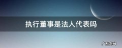 执行董事长是法人吗 执行董事是法人代表吗
