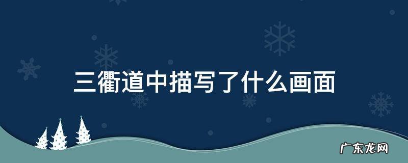 三衢道中描绘了什么画面 三衢道中描写了什么画面