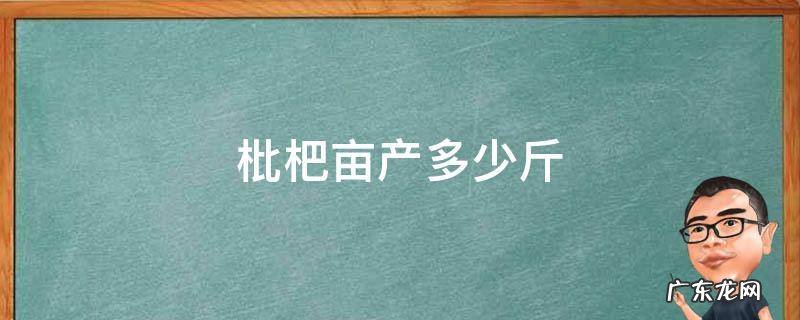 枇杷亩产多少斤 枇杷树亩产量多少