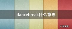 dancebreak什么意思 dancerbreak