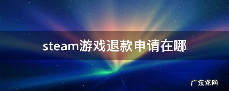 steam游戏怎么退款申请条件 steam游戏退款申请在哪
