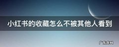 小红书收藏的东西不让别人看看到 小红书的收藏怎么不被其他人看到