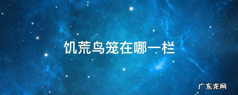 饥荒鸟笼在哪一栏怎么抓 饥荒鸟笼在哪一栏