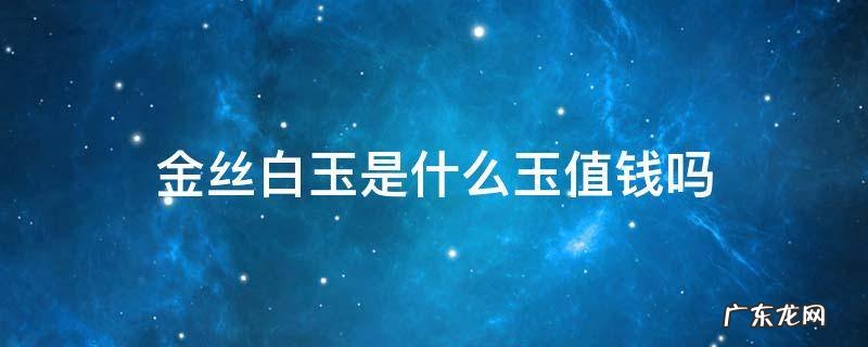 白色金丝玉有价值吗 金丝白玉是什么玉值钱吗