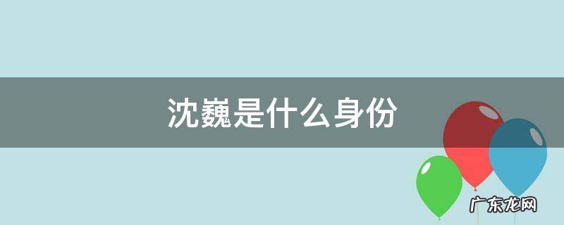 沈巍是什么身份 沈巍是什么人