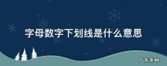 字母数字下划线是什么意思 密码必须包含字母数字下划线是什么意思