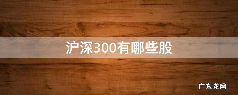 沪深300有哪些股 沪深300股票