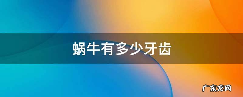 蜗牛有多少牙齿多少颗视频 蜗牛有多少牙齿