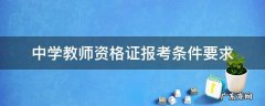 中学教师资格证报考条件要求有些学校要求是本科生 中学教师资格证报考条件要求