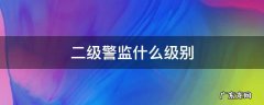 二级警监是处级吗 二级警监什么级别