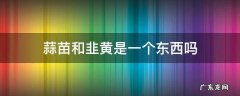 韭黄和蒜苗是一种东西吗 蒜苗和韭黄是一个东西吗