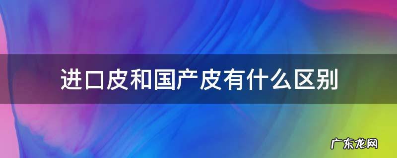 国产皮和进口皮差在哪里 进口皮和国产皮有什么区别