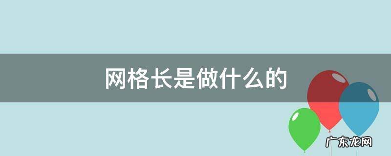 防溺水网格长是做什么的 网格长是做什么的