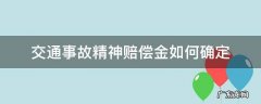 交通事故精神赔偿金如何确定 交通事故精神损害赔偿标准