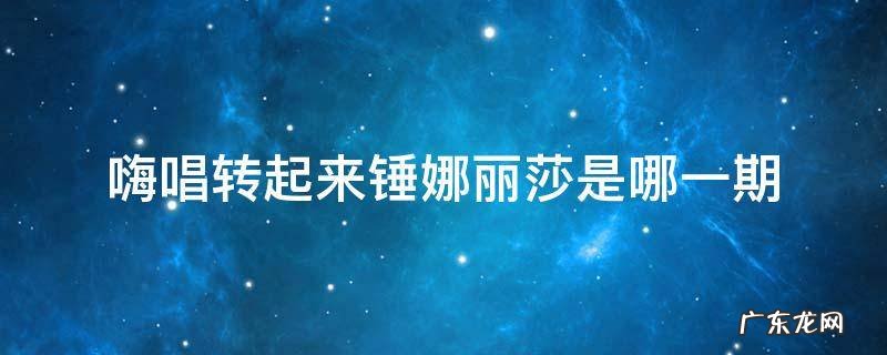 嗨唱转起来蒙娜丽莎是哪一期 嗨唱转起来锤娜丽莎是哪一期