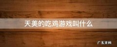 天美的吃鸡游戏叫什么 天美的吃鸡游戏叫什么以前